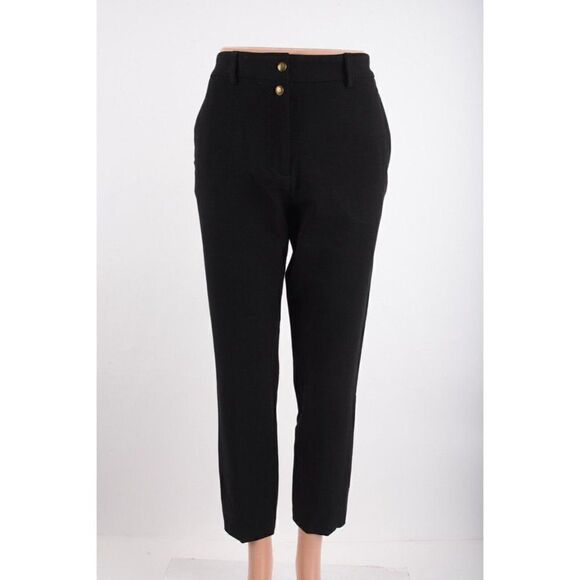 Massimo Dutti Women Pants Skinny Trousers EU 40 US 8 Black Slim Fit 5001/521 NWT - Picture 1 of 8